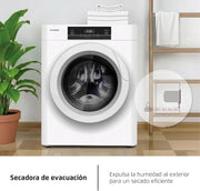 Corberó - Secadora de Evacuación | CSM320W | 3 Kgs | Secado Rápido 45 Min | Display LED | 5 Programas | Apertura 180º | 65dB | Blanco