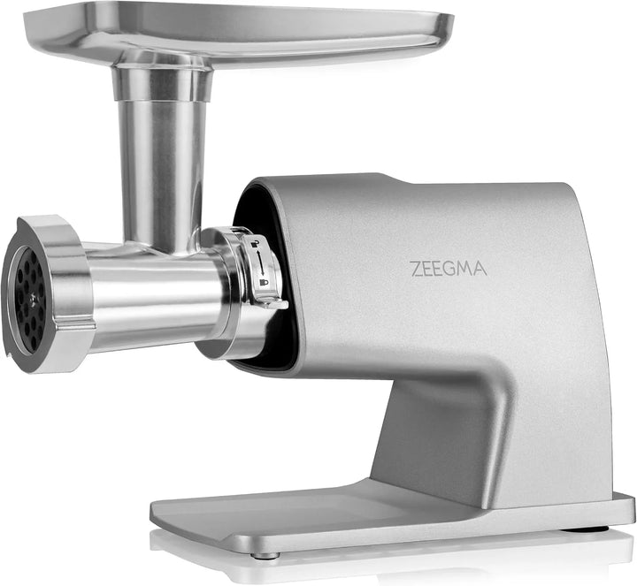 ZEEGMA MOLEN MASTER Máquina Eléctrica para Moler Carne, Potencia de 2500 W, 3 Discos de Acero Inoxidable, Accesorio para Embutidos, Rallador, Función Reversa, Pantalla Táctil