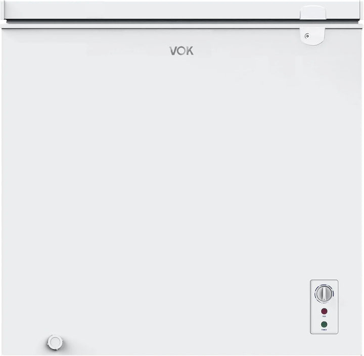 VOK Congelador Horizontal 194 L Ancho 81,8 cm - Función Dual, Congelación Rápida, Luz LED, Bloqueo de Seguridad, Autonomía de 23 h, Blanco