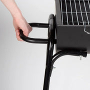 Barbacoa Portátil De Acero 91x33x71 Cm - Aktive. Negro