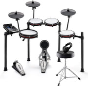 Alesis Nitro Max Kit Batería Electrónica con Parches Silenciosos de Malla, Caja de Doble Zona de 10", Bluetooth, 440+ Sonidos Auténticos, Lecciones Drumeo, USB MIDI, Pedal de Bombo