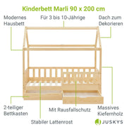 2026 Cama infantil Marli 90 x 200 cm con cajones de almacenamiento