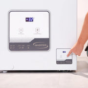 Cecotec Congelador Horizontal Bolero CoolMarket Chest 142 White E, Capacidad 142 L, Modo Inverter Plus, Dual Fuction, Fast Freezing, Cesta Interior, Control Electrónico, Clase E
