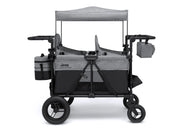 Carrito-Paseador Jeep Wrangler Deluxe para 4 Niños – Capota Desmontable, Bolsa Térmica, Asientos Modulares, Almacenamiento XXL, Ruedas Antipinchazos, Manillares Ajustables