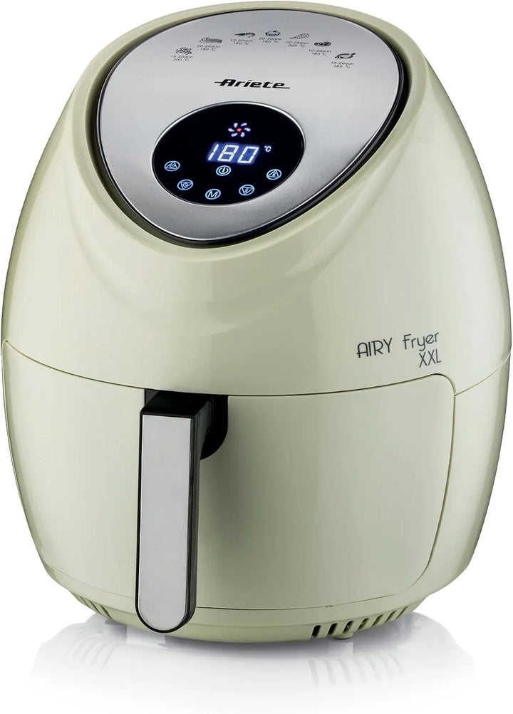 Ariete 4618/02- Freidora saludable XXL sin aceite (pantalla lcd, temporizador ajustable 60 min, 7 programas, temperatura ajustable 80-200ºc), color beige