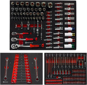 Metallo XXL - Carro de herramientas profesional con ruedas (7 cajones), color negro