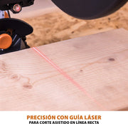 Evolution Power Tools R255SMS-DB ingletadora, Sierra ingletadora deslizante multimaterial de 255 mm, con doble bisel y paquete plus, hasta 300 mm x 90 mm, 5° a izquierda y derecha, inglete de 50°