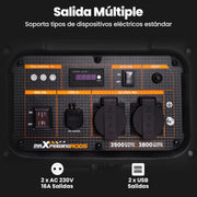 maXpeedingrods 3800W inverter generador portátil gasolina con two 230V/USB
