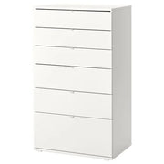 Cómoda VIHALS de 6 cajones de IKEA, color blanco, 70x47x120 cm