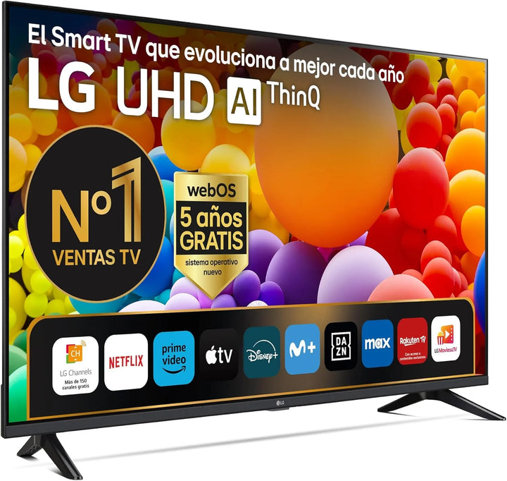 65UT73006LA 65 ",UHD 4K, Serie UT73, Smart TV, WebOS24, Procesador a5, HDR10, Dolby Digital Plus, SmartTV, 3840x2160, Negro