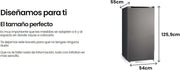 INFINITON Congelador Vertical CV-140L25XEQ, 145 Litros, E, Función Fast Freezing, Congelador 4****, cajón Flap, Tirador integrado, Puerta reversible, Inox