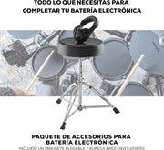 Alesis Nitro Max Kit Batería Electrónica con Parches Silenciosos de Malla, Caja de Doble Zona de 10", Bluetooth, 440+ Sonidos Auténticos, Lecciones Drumeo, USB MIDI, Pedal de Bombo