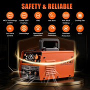 FEIFANKE MIG135 Soldador De Hilo Sin Gas 135A 230V Soldador Inverter Mini SinéRgico 3 en 1 Electrodo MIG TIG Maquina De Soldar AlimentacióN RáPida De Hilo Compatible con Hilo De Soldadura E308LFC-O