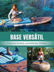 Niphean (Extra Grande) Tabla Paddle Surf Hinchable para 2+1 Personas/Familia, Paddle Surf con (Apto para Principiantes) Aleta Equilibrada, Funda Waterproof, Sup Board para Adultos, Regalo