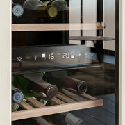 Cecotec Vinoteca 30 Botellas Retro Bolero Grandsommelier Origin Duo 30 Hit Beige. Acabado En Negro Con 2 Zonas De Temp. (5-12ºC, 12-20ºC), Control Led, NoFrost, Estantes Madera, Luz Interior