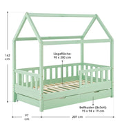 2026 Cama infantil Marli 90 x 200 cm con cajones de almacenamiento