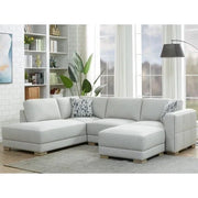 Drayden Fabric Sectional with Ottoman