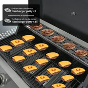 2026 Parrilla a gas SEGMART de 4 quemadores de acero inoxidable – 34,200 BTU, barbacoa para jardín/patio con dos estantes plegables y termómetro, ideal para camping y cocina al aire libre