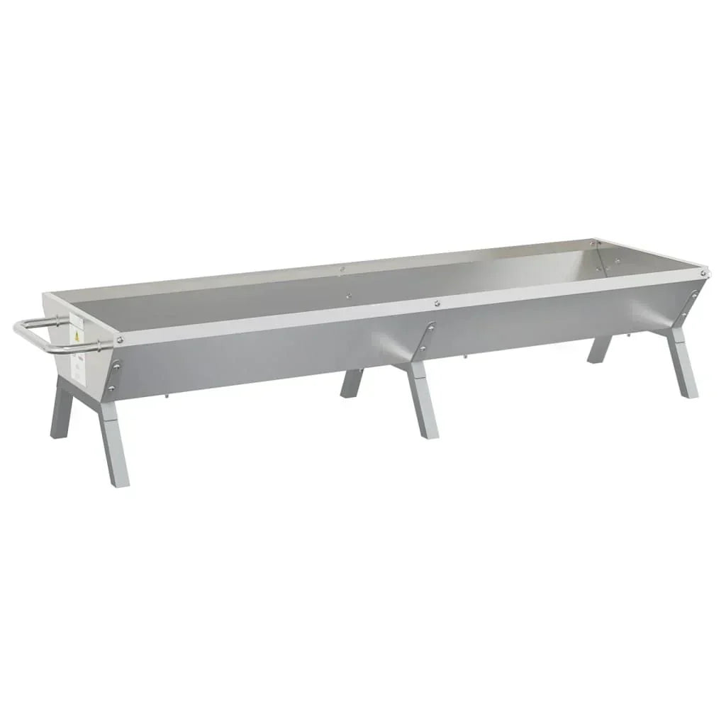 Bandeja Para Barbacoa Acero Inoxidable Plateado 158x42x31 Cm Vidaxl