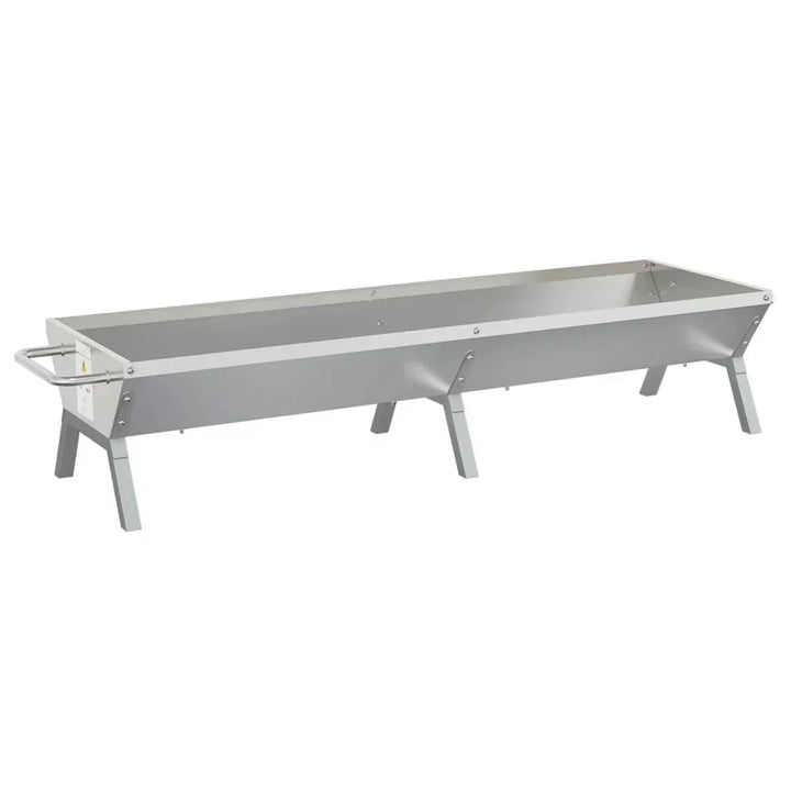 Bandeja Para Barbacoa Acero Inoxidable Plateado 158x42x31 Cm Vidaxl