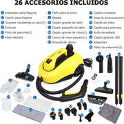 TVD Limpiador a vapor hogar, portátil limpiador vapor, con 26 accesorios